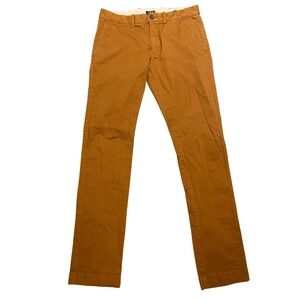 J‎ Crew Pants Mens Size 29x32 Flex Slim Chino Brown Casual Stretch Cotton Blend